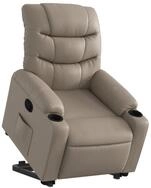 vidaXL Sessel Relaxsessel mit Aufstehhilfe Cappuccino-Braun Kunstleder (1-St)