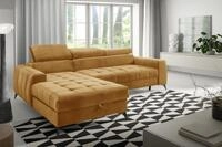Fun M&ouml;bel Ecksofa Schlafsofa Sofa AGNESA XS Stoff Salvador, inkl. Bettkasten,
