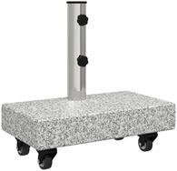 vidaXL Schirmhalter Sonnenschirmst&auml;nder Grau 45 x 25 x 45 cm Granit, 1 tlg.