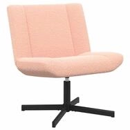 vidaXL Relaxsessel Drehstuhl Rosa 63 x 75 x 76 cm Schafsleder (1-St)
