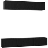 vidaXL TV-Schrank TV-Schrankset 5 pcs Schwarz Eichen-Optik Holzwerkstoff (5-St)