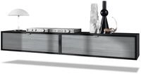 Vladon Lowboard Lana 1000 (2er-Set Tv-Kommode, mit Klappe), Schwarz
