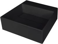 Deante Waschbecken Aufsatzwaschbecken Schwarz eckig in Granitoptik mit...