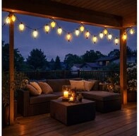GLOBO LIGHTING LED Solarleuchte, LED-Leuchtmittel fest verbaut, Warmwei&szlig;, 2x