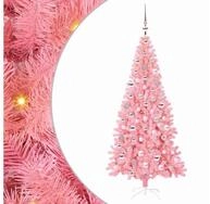 vidaXL LED Baum Weihnachtsbaum mit 300 LEDs mit St&auml;nder Rosa 180 cm PVC