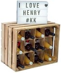 Allzweckkiste Flaschenregal Henry 12er geflammt Weinkistenregal Weinkiste...