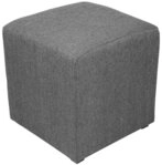 Best for Home Sitzhocker Cube Pouf &ndash; Stilvoller Samt Hocker & Fu&szlig;hocker