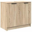 vidaXL Badezimmerspiegelschrank Badezimmerschrank mit Speicher Sonoma-Eiche...