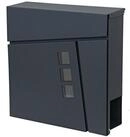 MCW Wandbriefkasten MCW-B29, Front mit 3 Sichtfenstern, Mit Zeitungsfach, Inkl....