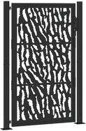 vidaXL Gartentor Gartentor Schwarz 100x150 cm Stahl Trace Design