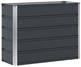 vidaXL Blumentopf Pflanzk&uuml;bel Anthrazit 100 x 40 x 75 cm Stahl (1 St)