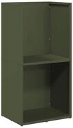 vidaXL Kaminholzregal Brennholzregal Olivgr&uuml;n 40x30x80 cm Kaltgewalzter Stahl
