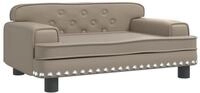 vidaXL Kindersofa, Kinder Schlafsofa Cappuccino 70x45x30 cm Kunstleder