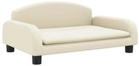 vidaXL Babym&ouml;bel-Set Kindersofa Creme 70x45x30 cm Kunstleder