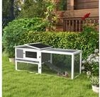 PawHut Kleintierstall Kaninchenstall aus Tannenholz, Kleintierhaus mit...