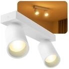 SSC-LUXon LED Aufbaustrahler NUVIO Deckenlampe 2-flammig Deckenspot mit GU10 3W