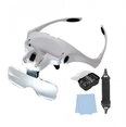 Velamp Lupenlampe LED-Brille mit Lupe und 5 austauschbaren Dioptrien, ideal...