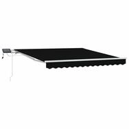 vidaXL Markise Ausziehbare Markise Schwarz 350 x 250 cm Stoff und Aluminium...