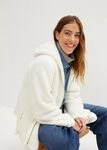 bonprix Fleecejacke aus kuscheligem Teddymaterial, mit Stehkragen und Kapuze, in