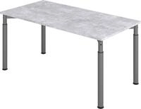 HAMMERBACHER Schreibtisch Schreibtisch 160x80cm Beton/Graphit