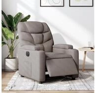 vidaXL Relaxsessel, Relaxsessel Elektrisch Taupe Stoff