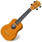 Classic Cantabile Ukulele Sopranukulele (Ukulele, Uke, 15 B&uuml;nde, leichtg&auml;ngige