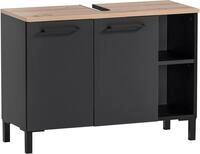 Schildmeyer Waschbeckenunterschrank Breite 80,0 cm mit f&uuml;hlbarer Holzstruktur,