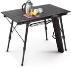 Arebos Campingtisch 120x70 cm Reisetisch faltbar, klappbar f&uuml;r Camping,...