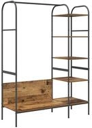 vidaXL Kleiderst&auml;nder Kleiderst&auml;nder mit Regal Braun 120 x 44 x 160 cm