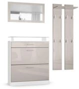 Vladon Garderoben-Set Loret, (Garderobe Set bestehend aus 1 Schuhschrank, 1