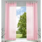 Gardinenbox Gardine (2 St), Schlaufen, transparent, Voile, Transparent Vorhang...