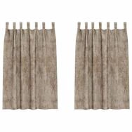 vidaXL Vorhang Samtvorh&auml;nge mit Vorh&auml;ngen 2 pcs Champagner 175 x 140 cm Samt...