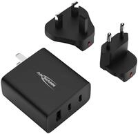 ANSMANN AG Travel Charger 15W &ndash; Universal Reiseadapter mit EU/UK/US Steckern
