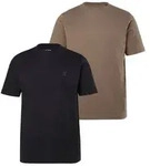 JP1880 T-Shirt T-Shirts Basic 2er-Pack Rundhals (2-tlg) braun 3XL