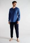 TOM TAILOR Pyjama TOM TAILOR Herren Pyjama blau uni (1 tlg)
