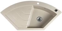 Sapho K&uuml;chensp&uuml;le Ecksp&uuml;le mit Abtropffl&auml;che 114x57,5cm, beige, Ecke,...