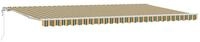 vidaXL Markise Ausziehbare Markise Gr&uuml;n und Gelb 600 x 350 cm (1-St)