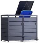 osoltus M&uuml;lltonnenbox PedBox M&uuml;lltonnenbox mit Pedal 2 M&uuml;lltonnen Anthrazit...