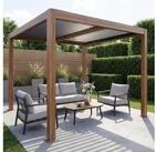 MCW Pergola MCW-L46-10-3x3, BxTxH: 300x300x220 cm, Dach mit drehbaren Lamellen,