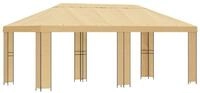 vidaXL Partyzelt Garten Pavillon 6 x 3 m Creme Polyester und Stahl 190