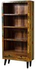 Massivmoebel24 B&uuml;cherregal SIXTIES, 1-tlg., Regal Altholz 90x35x180 mehrfarbig