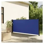 furnicato Markise Ausziehbare Seitenmarkise 120 x 600 cm in Blau UV-best&auml;ndiger