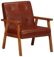 vidaXL Sessel Sessel Braun Echtleder (1-St)
