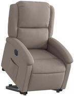 vidaXL Sessel Relaxsessel mit Aufstehhilfe Elektrisch Taupe Stoff (1-St)