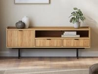 Beautysofa TV-Schrank Evron mit 2 Schubladen, T&uuml;ren und offene Ablage (zwei...