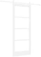 vidaXL Haust&uuml;r Schiebet&uuml;r ORKDAL Wei&szlig; 83 x 202 cm Massivholz Kiefer und Glas