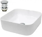 LuxeBath Waschbecken Aufsatzwaschbecken aus Keramik Handwaschbecken Wasserfall