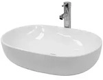 LuxeBath Waschbecken Aufsatzwaschbecken aus Keramik Handwaschbecken Wasserfall