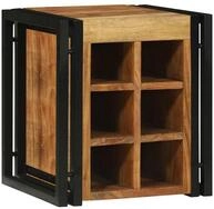 vidaXL Barschrank Weinregal Braun und Schwarz 35 x 35 x 39 cm Massivholz (1-St)