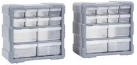 vidaXL Werkzeugkoffer 12 Schubladen Multi-Schubladen-Organizer 2 Stk 12...